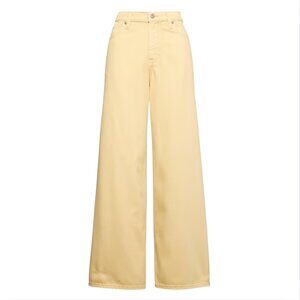 GAP Straw Yellow UltraSoft Baggy Mid Rise Jeans 29/8R